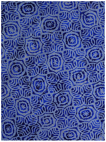 Indigo Floral Lattice
