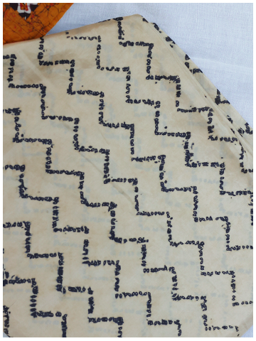 Brown Shibori Zigzag