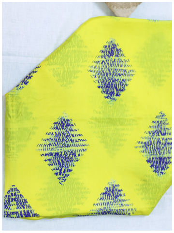 Yellow Shibori Diamond shape