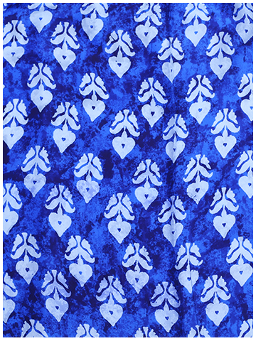 INDIGO FLOWER/ LEAF BLOCK PRINT