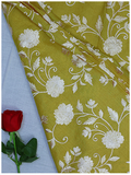 Monga Silk Embroidery Jaal- yellow
