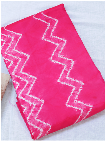 Pink Shibori Zigzag Print