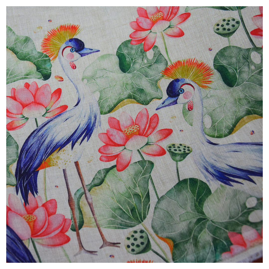 Linen Swan Digital Print