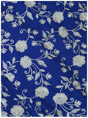 Monga Silk Embroidery- BLUE