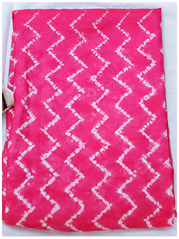 Pink Shibori Zigzag Print