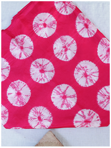 Vibrant pink shibori