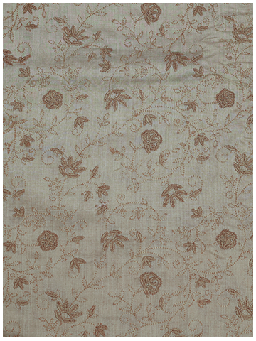 Monga Brown flower Jaal Fabric