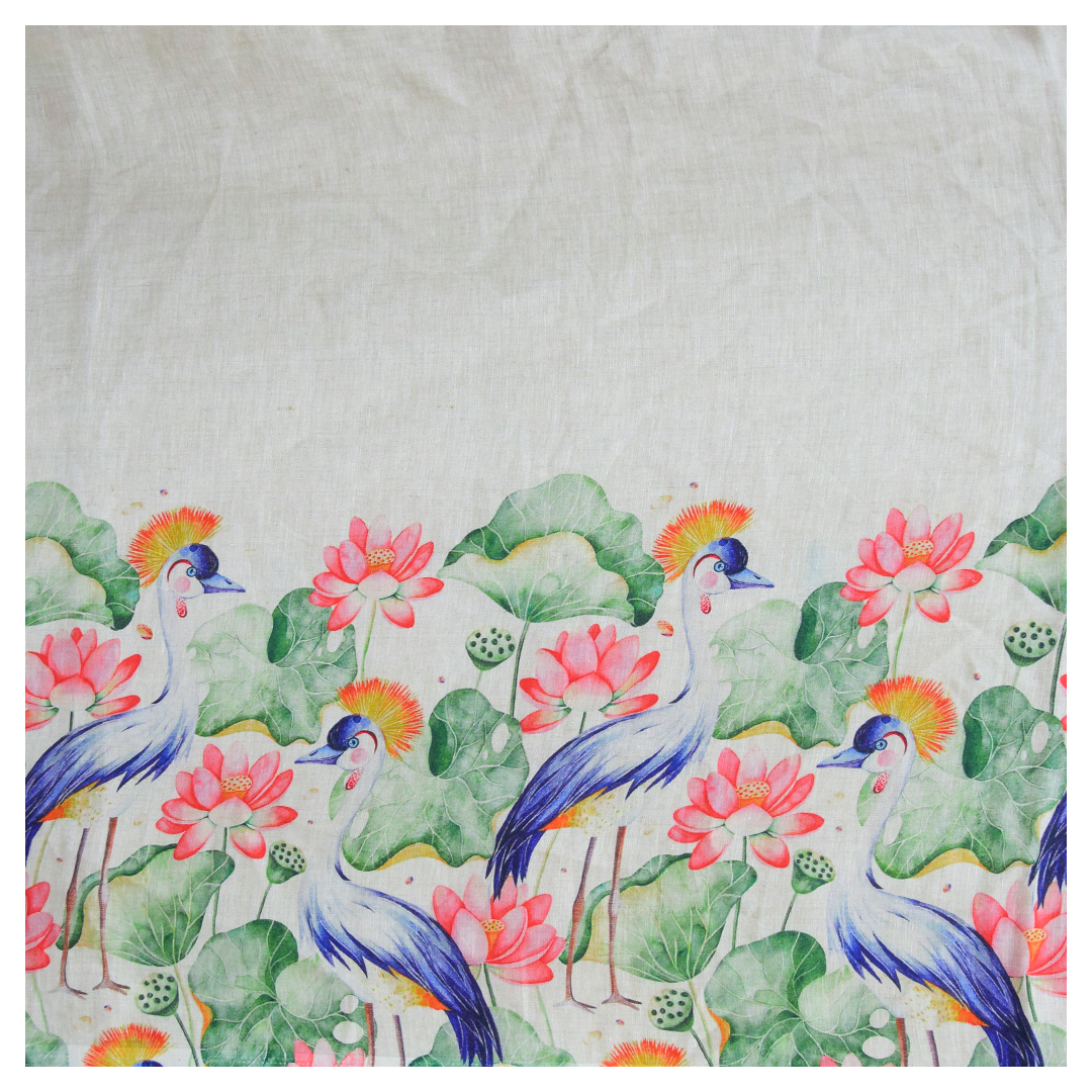 Linen Swan Digital Print