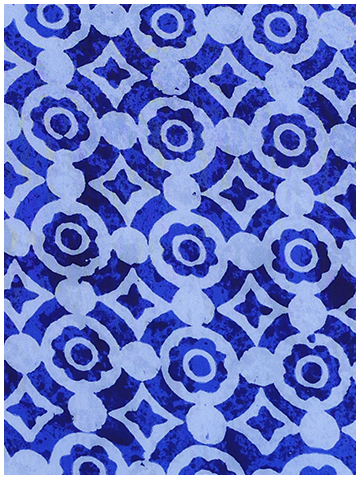 INDIGO GEOMETRIC BLOCK PRINT