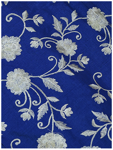 Monga Silk Embroidery- BLUE