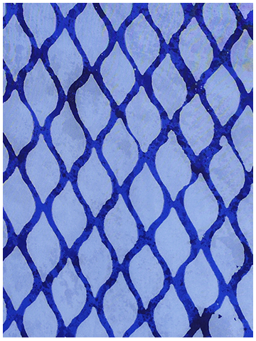 INDIGO DIAMOND SHAPED BLOCK PRINT
