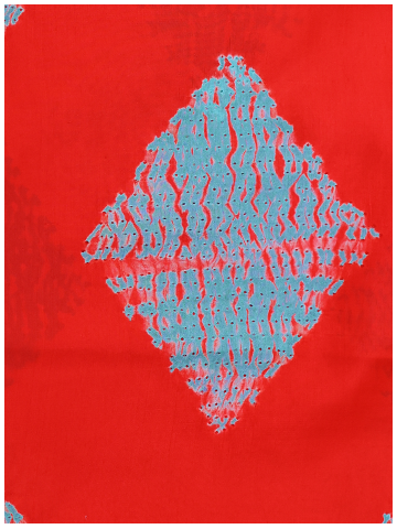 Red Shibori Diamond shape