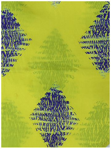 Yellow Shibori Diamond shape