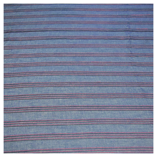 Red pattern band denim