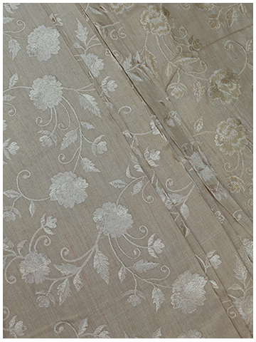 Monga Silk Embroidery Jaal-Beige