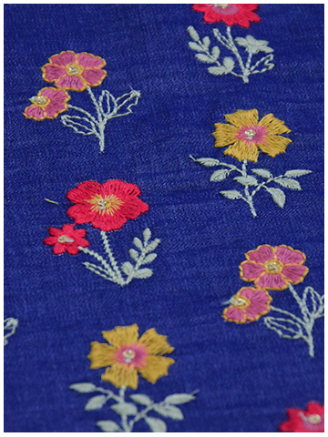 Denim Floral Print