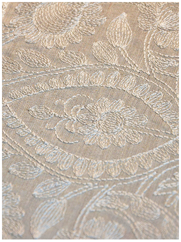 Leaf embroidery