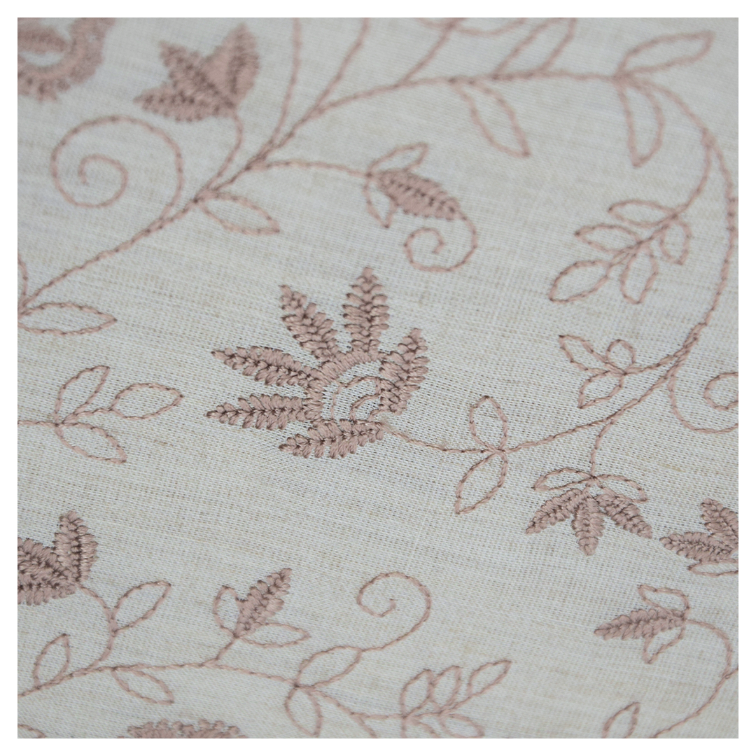 Monga Silk Embroidery Jaal-Beige