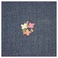 White Pink Denim Embroidery