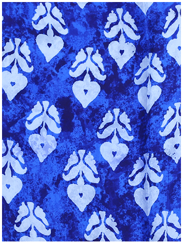 INDIGO FLOWER/ LEAF BLOCK PRINT