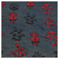Small rose prints on denim