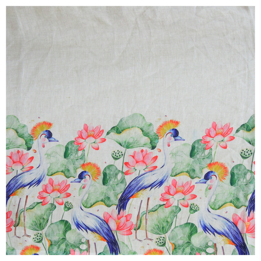 Linen Swan Digital Print
