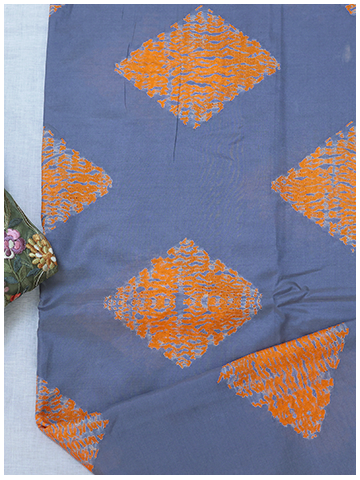 Blue Shibori Diamond shape