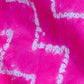 Hot Pink Zig Zag Shibori Habutai Silk.